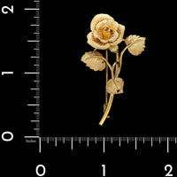 18K Yellow Gold Estate Flower Pin