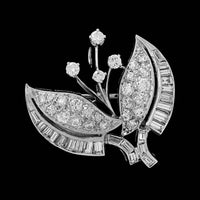 Vintage Platinum Estate Diamond Pin Pendant