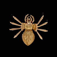 18K Yellow Gold Estate Spider Pin