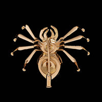 18K Yellow Gold Estate Spider Pin