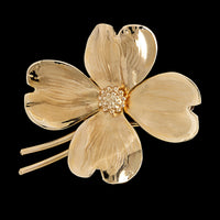 Harry S. Bick 14K Yellow Gold Estate Dogwood Pin
