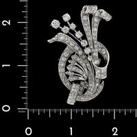 Vintage Platinum Estate Diamond Pin