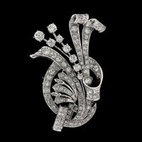 Vintage Platinum Estate Diamond Pin