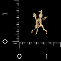 14K Yellow Gold Estate Dancing Couple Charm