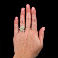 14K White Gold Estate Diamond Double Halo Engagement Ring