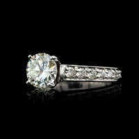 Platinum Estate Diamond Solitaire Engagement Ring