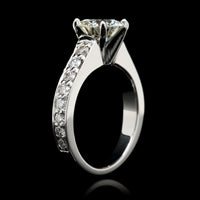 Platinum Estate Diamond Solitaire Engagement Ring