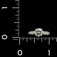 Platinum Estate Diamond Solitaire Engagement Ring