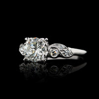 Platinum Estate Diamond Solitaire Engagement Ring