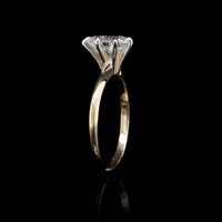 14K Two-tone Gold Estate Diamond Solitaire Engagement Ring