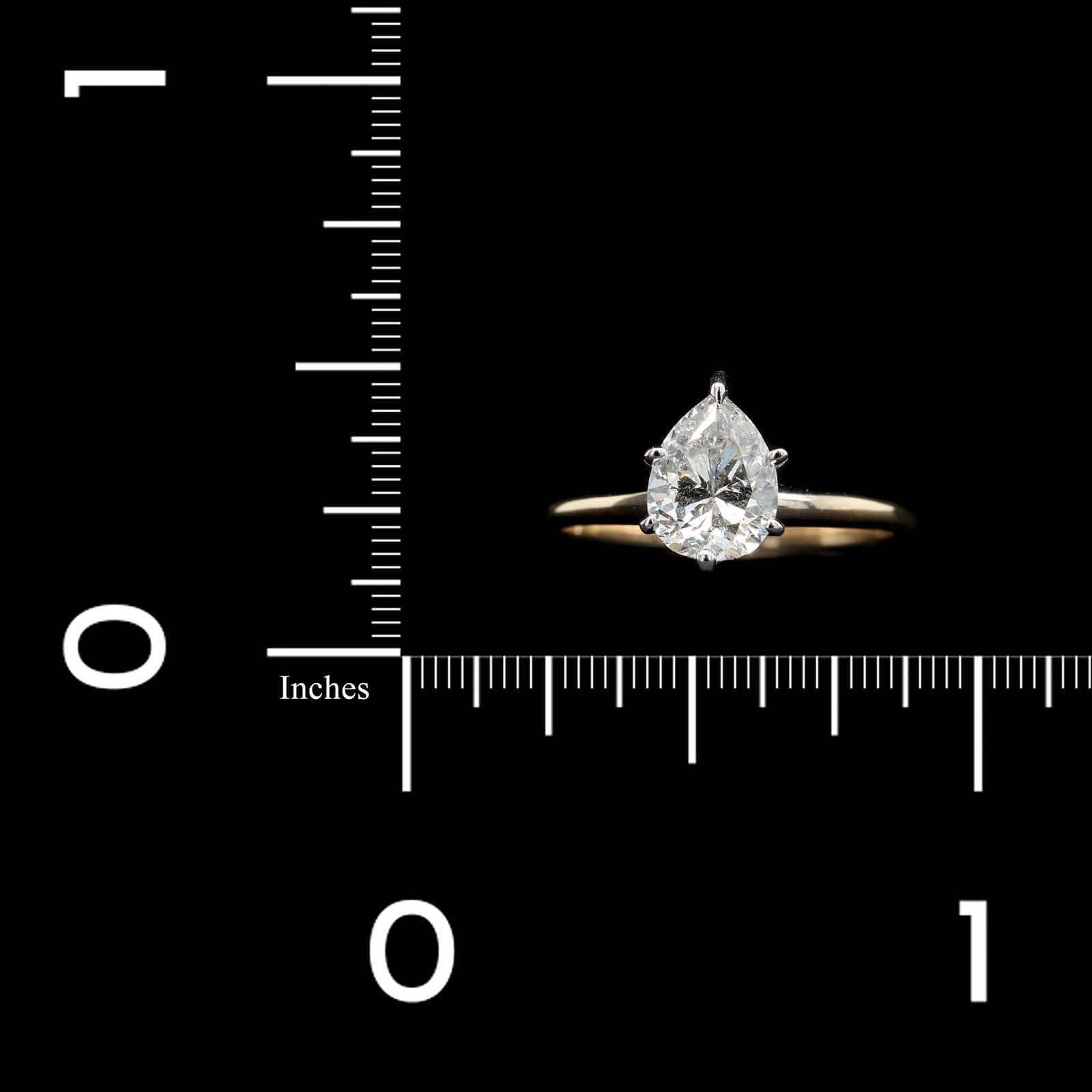 14K Two-tone Gold Estate Diamond Solitaire Engagement Ring