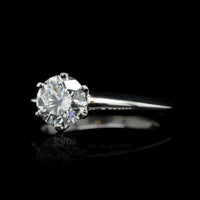 Tiffany & Co. Platinum Estate Diamond Solitaire Engagement Ring