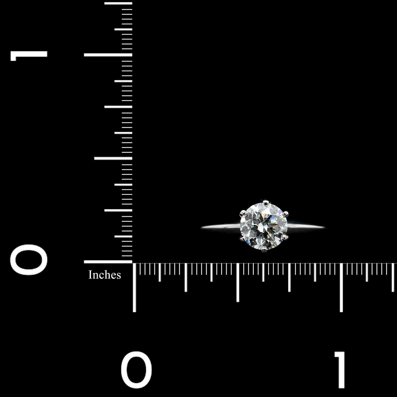 Tiffany & Co. Platinum Estate Diamond Solitaire Engagement Ring