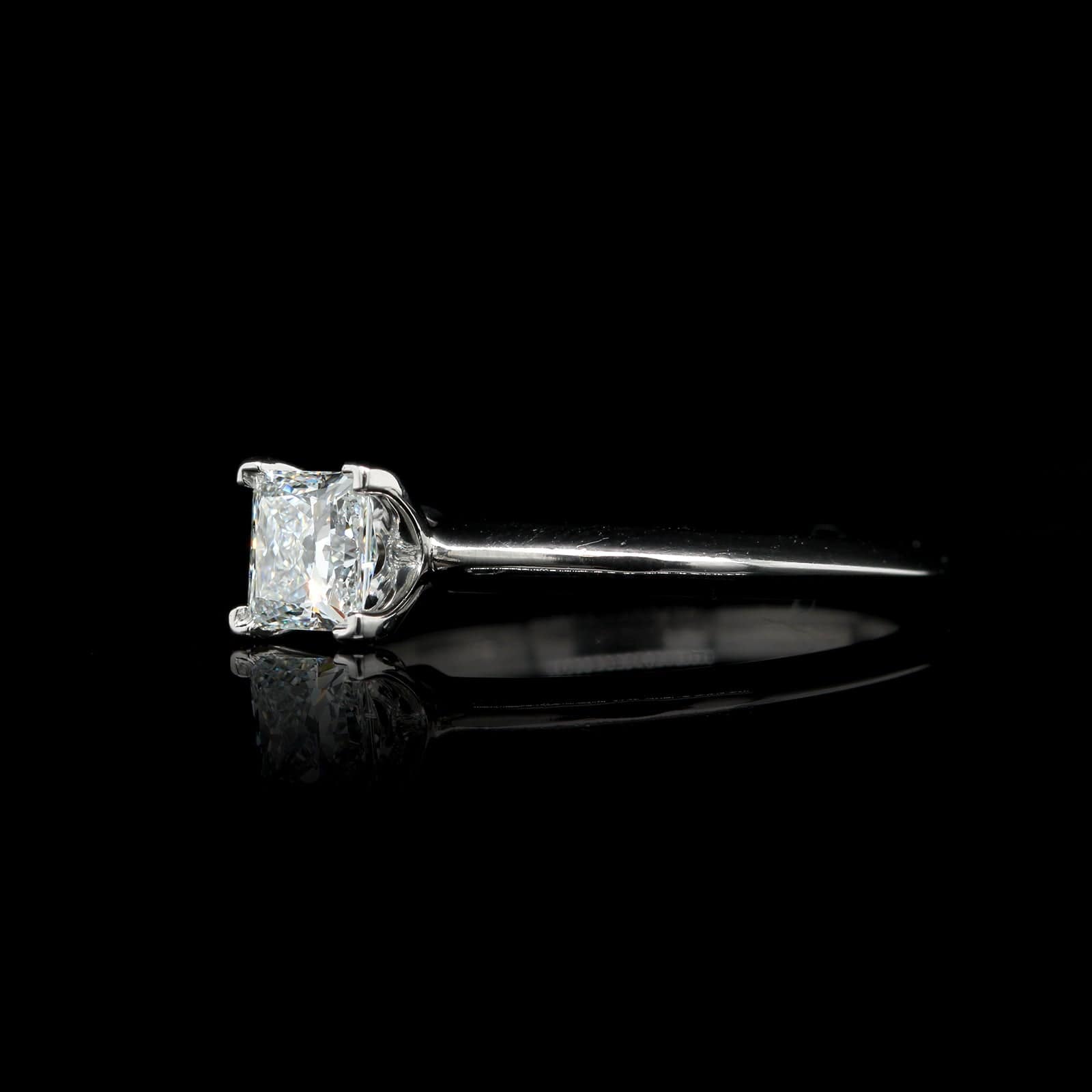 Tiffany & Co. Platinum Estate Diamond Solitaire Ring