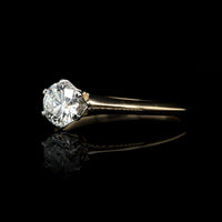 Tiffany & Co. 18K Yellow Gold and Platinum Estate Diamond Solitaire Engagement Ring