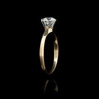 Tiffany & Co. 18K Yellow Gold and Platinum Estate Diamond Solitaire Engagement Ring