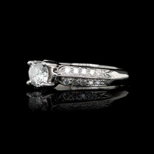Platinum Estate Diamond Engagement Ring