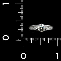 18K White Gold Estate Diamond Engagement Ring