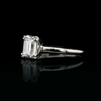14K White Gold Estate Diamond Solitaire Engagement Ring