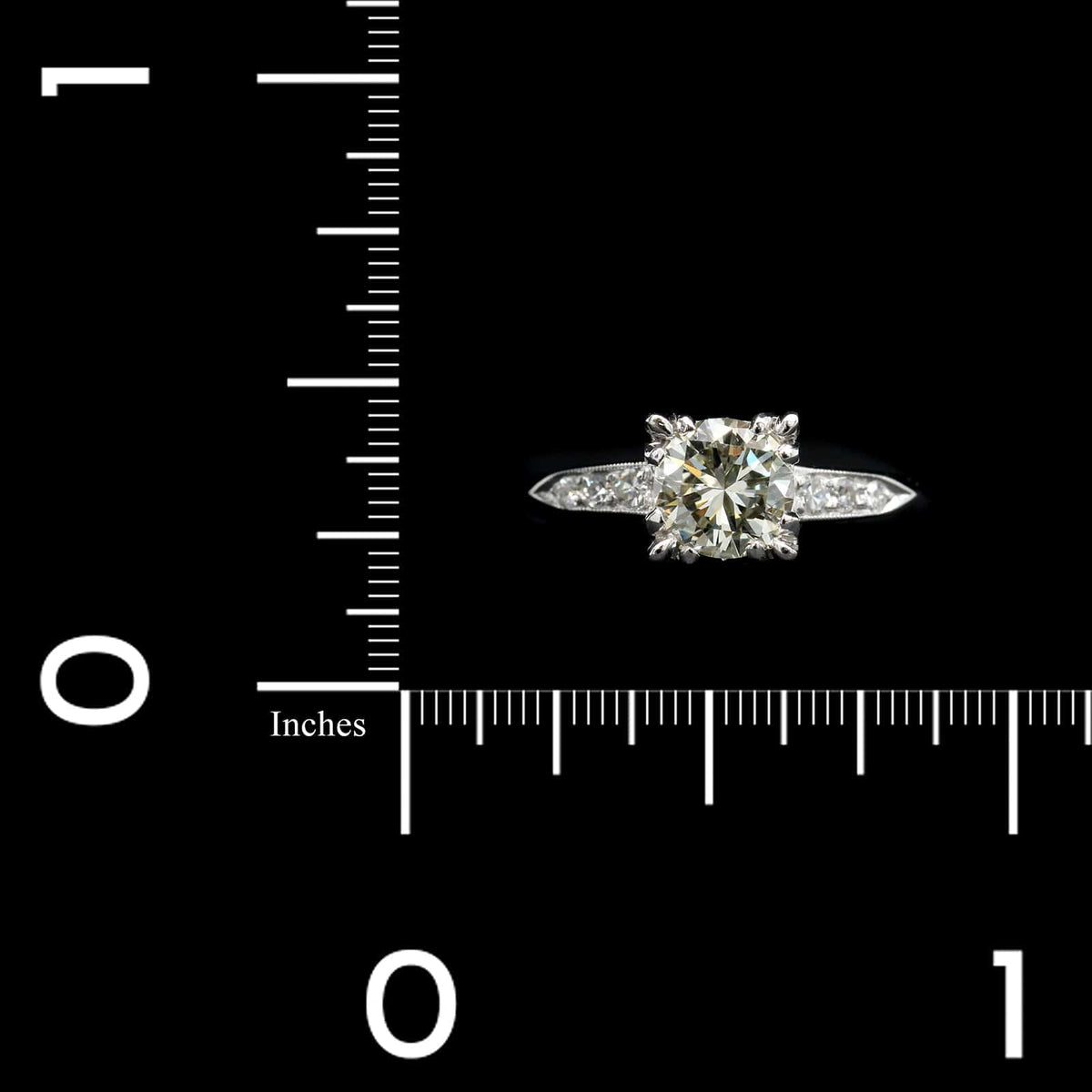 Platinum Estate Diamond Engagement Ring