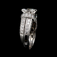 14K White Gold Estate Diamond Engagement Ring