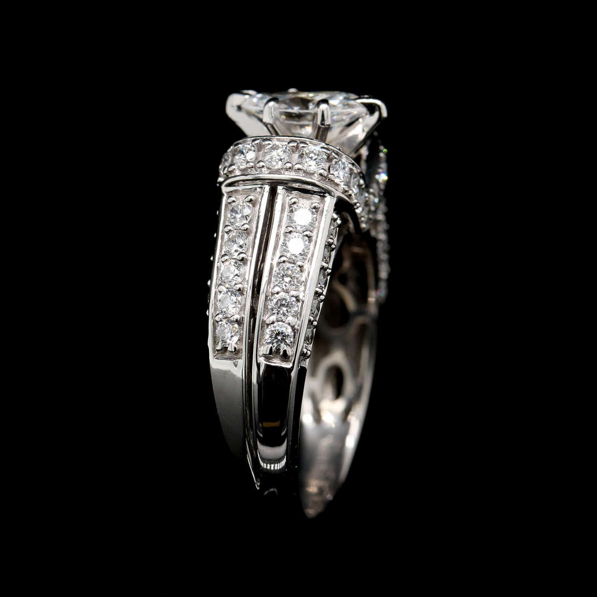 14K White Gold Estate Diamond Engagement Ring
