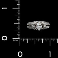 14K White Gold Estate Diamond Engagement Ring