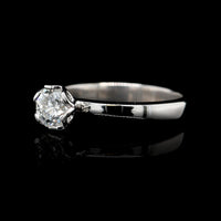 18K White Gold Estate Diamond Solitaire Engagement Ring