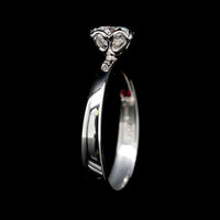18K White Gold Estate Diamond Solitaire Engagement Ring