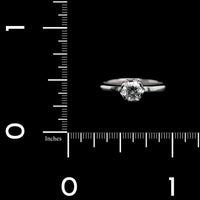 18K White Gold Estate Diamond Solitaire Engagement Ring