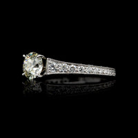 14K White Gold Estate Diamond Solitaire Engagement Ring