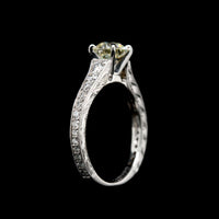 14K White Gold Estate Diamond Solitaire Engagement Ring