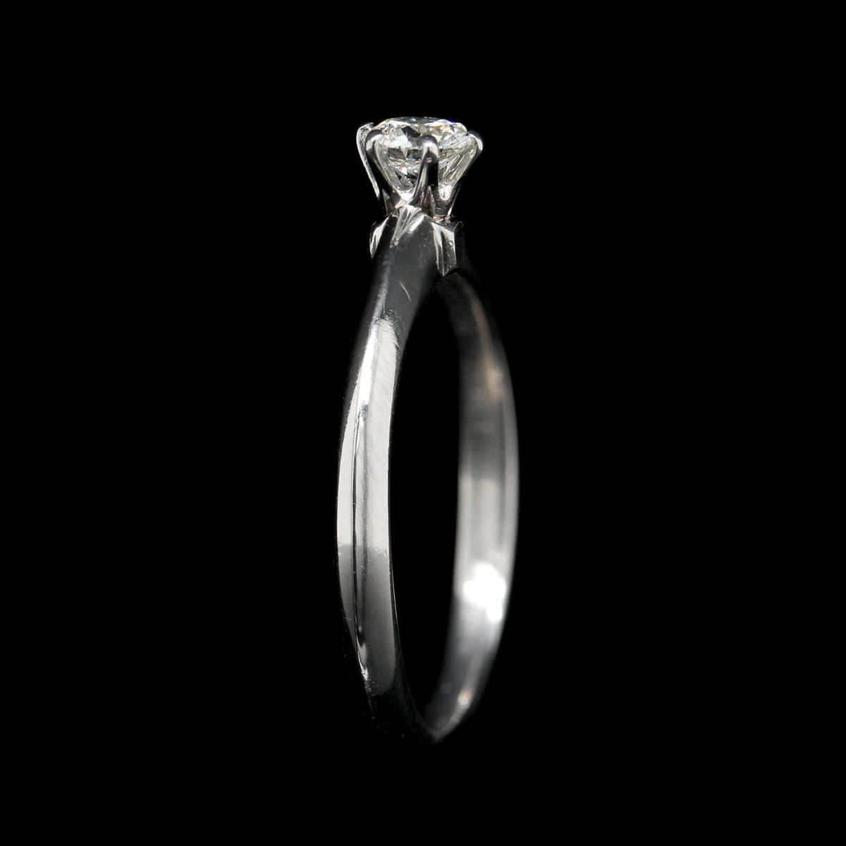 Tiffany & Co. Platinum Estate Diamond Solitaire Engagement Ring