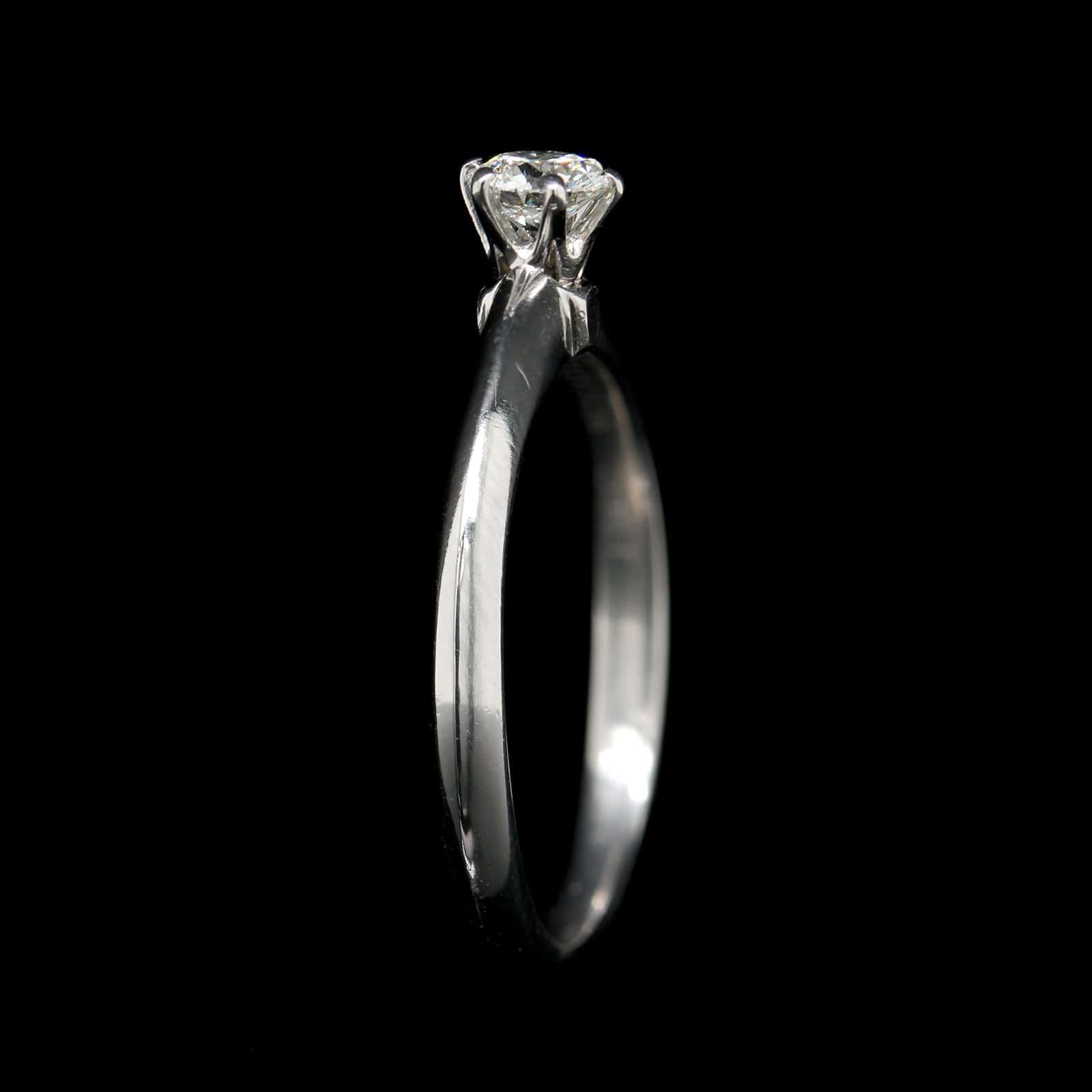 Tiffany & Co. Platinum Estate Diamond Solitaire Engagement Ring