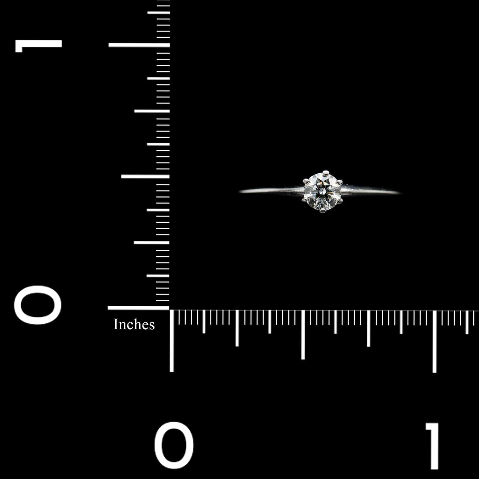 Tiffany & Co. Platinum Estate Diamond Solitaire Engagement Ring