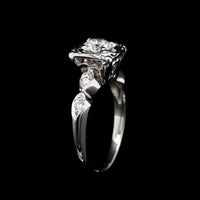 Vintage 14K White Gold Estate Diamond Engagement Ring