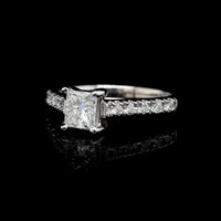 14K White Gold Estate Diamond Engagement Ring