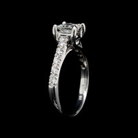 14K White Gold Estate Diamond Engagement Ring