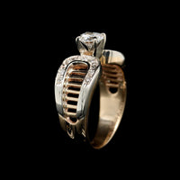 14K Yellow Gold Estate Diamond Ring