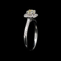 18K White Gold Estate Diamond Halo Ring