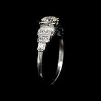 Vintage 14K White Gold Estate Diamond Engagement Ring