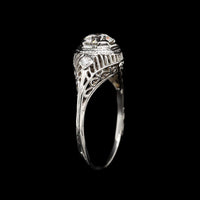 Vintage 18K White Gold Estate Diamond Engagement Ring