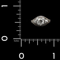 Vintage 18K White Gold Estate Diamond Engagement Ring