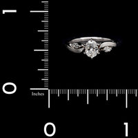 14K White Gold Estate Diamond Engagement Ring