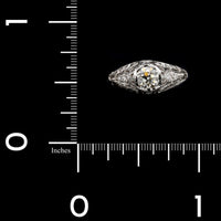 Vintage 14K White Gold Estate Diamond Engagement Ring
