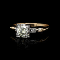 Vintage 14K Yellow Gold Estate Diamond Engagement Ring