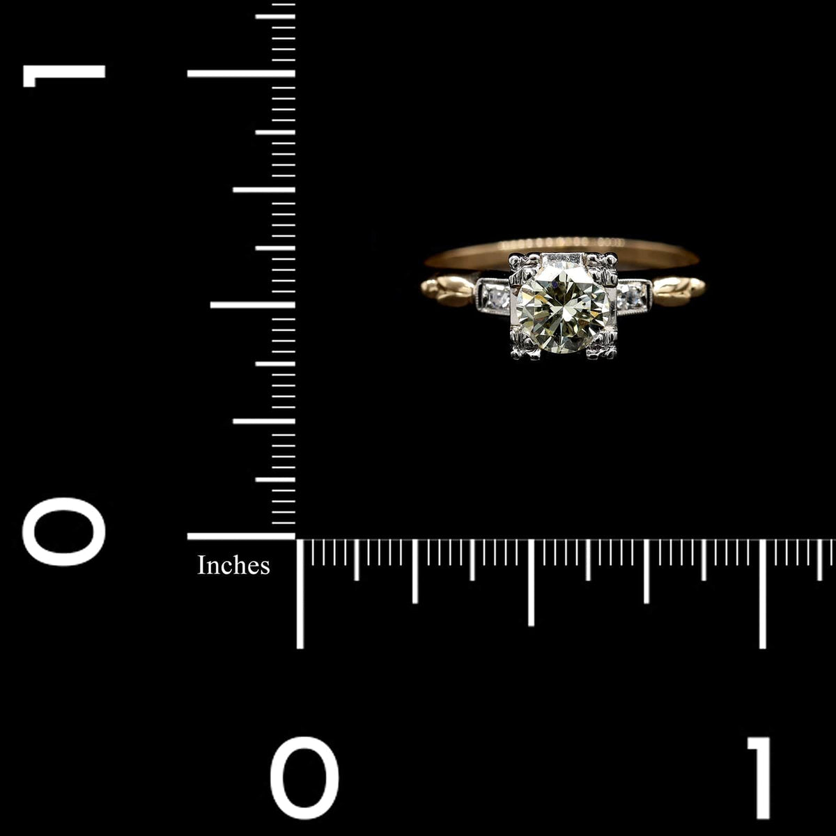 Vintage 14K Yellow Gold Estate Diamond Engagement Ring
