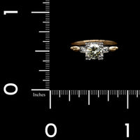Vintage 14K Yellow Gold Estate Diamond Engagement Ring