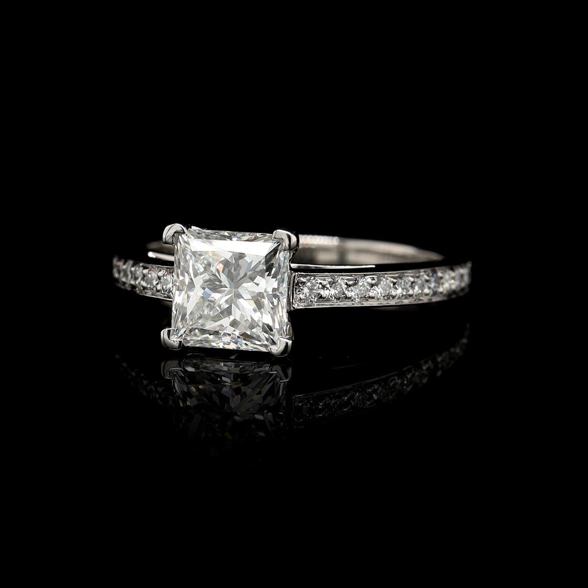 Tiffany & Co. Platinum Estate Diamond Grace Engagement Ring