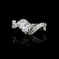 Vintage Platinum Estate Diamond Solitaire Engagement Ring